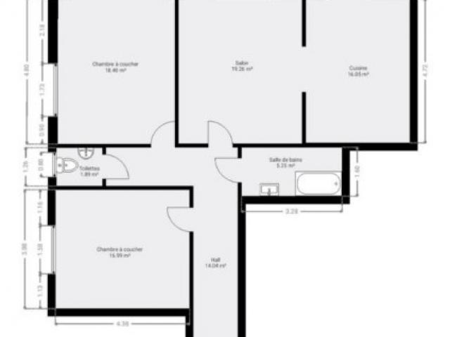Spa (centre) - Appartement 2 chambres au 2eme étage - rue du Waux-Hall 12 - 164.500 €